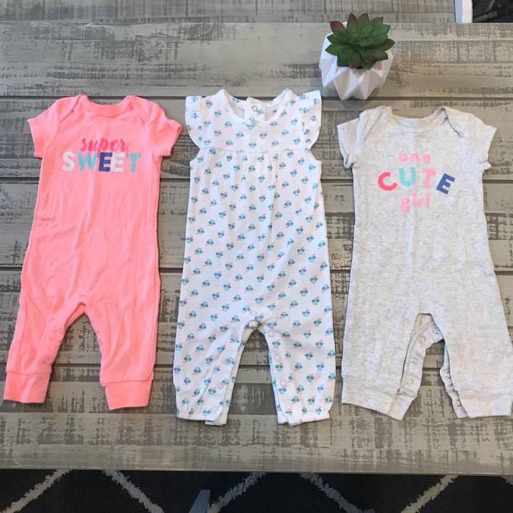 3 carters baby girl outfits